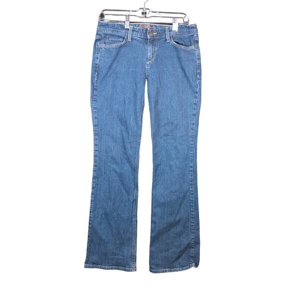 Eddie Bauer Womens Jeans Blue Medium Wash Classic Fit Cotton Blend Denim 6 - Picture 1 of 12